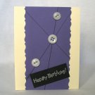 Handmade Card - Purple Button Birthday