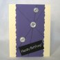 Handmade Card - Purple Button Birthday