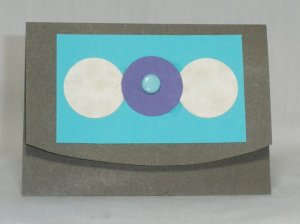 Handmade - Gray Circle Gift Card Holder
