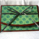 Handmade - Maroon & Green Ribboned Gift Card Holder