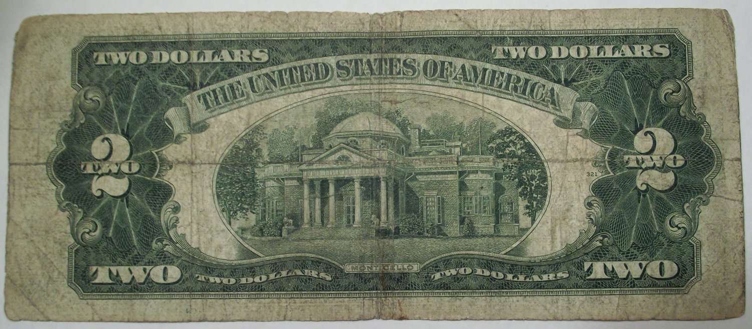 Series of 1928 G 2 Dollar Bill D90583770A