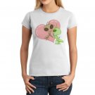 Junior Fit Ladies' T-Shirt - Size S - White - Kawaii Valentine - Praying Mantis