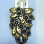*Blue Glass Fruit? in 30's-40's Style Dress Clip in Interesting Goldtoned Mounting