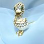 *Vintage Crown Trifari: White Enamel Duck/Duckling; Book Piece