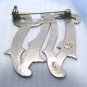 *Sterling Initial Pin; Beautifully Designed Vintage Taxco Piece, Eagle Mark 4