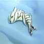 *Crown Trifari Fish Brooch/Pin: Cute and Sassy in White and Silvertone