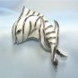 *Crown Trifari Fish Brooch/Pin: Cute and Sassy in White and Silvertone