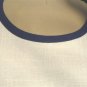 Custom Made Dress from Irene Herbert's Salon in Tulsa: Elegant Beige Linen with Navy Accents