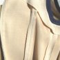 Custom Made Dress from Irene Herbert's Salon in Tulsa: Elegant Beige Linen with Navy Accents