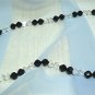 *Vintage Black and Clear Crystal Choker Necklace with Rhinestone Clasp