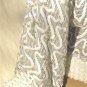 Vintage White Blouson Sequined Top:  Dolman Sleeves, Silver Seed Bead Design