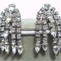 *Vintage Rhinestone Earrings in a Waterfall: Clear Teardrop and Chaton Cuts to Move and Sparkle