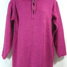 Great Fuschia Sweater from Newport News, Sz L, Zipper Neckline