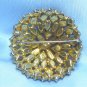 *Stunning Dome-shaped Vintage Brooch: Shades of Purple in Mixed RS Shapes, Elegant Design