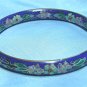 *Dainty Vintage Cloissone Bracelet Done in Blue with Delicate Pastel Flowers