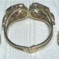 *Spectacular Clamper Bracelet & ER Set Done in Lavish Purple Rhinestones, Super Set!
