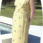 Vintage Malcolm Starr Formal Dress: Soft Yellow Heavily Encrusted Silver Beading, Stunning Gown