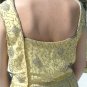 Vintage Malcolm Starr Formal Dress: Soft Yellow Heavily Encrusted Silver Beading, Stunning Gown