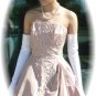 Pale Mauve 60's Beaded Ball Gown by Emma Domb: Vintage Formal, Sophisticated Elegance