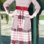 Striking Vintage Long Formal in Pink/Charcoal Plaid/Check Taffeta Combo, Unique Great Design