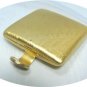 Vintage Brushed Gold Tone Avon Powder Compact w/Rhinestone Circle Clasp, Lovely Piece