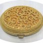 Vintage Viviane Woodard Gold Tone Filigree Effect Pressed Powder Compact, Lovely Piece