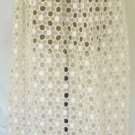 Fun Vintage Skirt in Cotton "Lacy" Look Fabric; Yellow Linen Trim, Great Summer Look