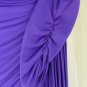 Knockout Design! Stunning Color! Tadashi Shoji Royal Purple Draped Dress w/Sequin Accent