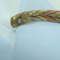 *Tri-Color Copper, Brass, G. Silver Bracelet by Sergio Lub w/Magnets, "Autumn Wheat", Almost New