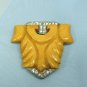 *Vintage Bakelite Dress Clip:  Carved Design Done in Butterscotch Trimmed with Rhinestones