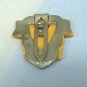 *Vintage Bakelite Dress Clip:  Carved Design Done in Butterscotch Trimmed with Rhinestones