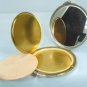 Vintage Round Volupte Compact: NOS, Beautiful Silvertone with Goldtone Stars