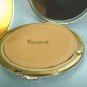 Vintage Round Volupte Compact: NOS, Beautiful Silvertone with Goldtone Stars
