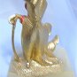 High-stepping Vintage Clown Figurine by JuDi, 24K Gold Embellished, Marble Base