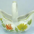 Graceful CC Jor Small Porcelain Basket, Chrysanthemum, Seymour Mann