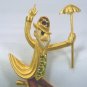 Daredeveil Unicyclist (Clown Perhaps?) Wheels By on Goldotned Bob Mackie Pin w/RS