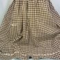 Very Vintage Brown/White Checked Cotton Bib Apron, White RickRack Trim