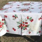 Vintage Wilendur Strawberries 54" x 66" RectangularTablecloth, Great Condition