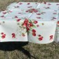 Vintage Wilendur Strawberries Full-size 54" Square Tablecloth, Great Condition