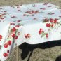 Vintage Wilendur Strawberries Full-size 54" Square Tablecloth, Great Condition