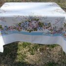 Pastel Floral Bouquets Bring Spring to a Vintage Tablecloth: 50x64