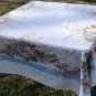 Pastel Floral Bouquets Bring Spring to a Vintage Tablecloth: 50x64