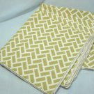 Set of 4 Vintage Leacock Napkins, Tan/White Design, Never Used
