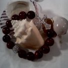 Red Brazilian Azurate beaded cross bracelet