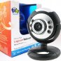 Logicam Webcam - Webcam with built-in MIC - LED lights, Plug and Play USB Web Camera