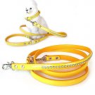 Yellow Rhinestone Enamel Dog Leash