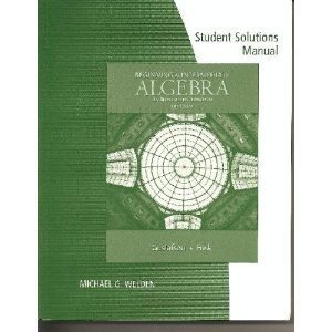 Student Solutions Manual Beginning & intermediate Algerbra 5th edition  WELDEN