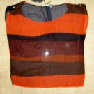 NEW Chiffon Stripe Drape Oversized T-Shirts Top