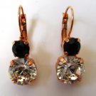 Black and White Swarovski Crystal Earrings