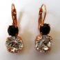 Black and White Swarovski Crystal Earrings